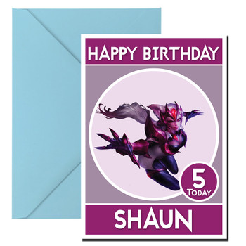 Challenger Ahri Personalized Birthday Card