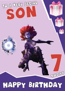 Evelynn Masquerade Personalized Birthday Card