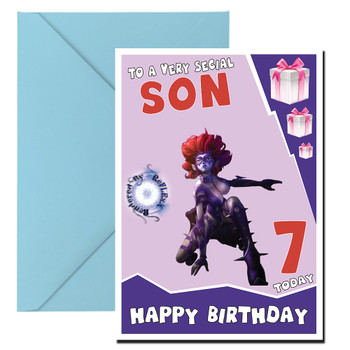 Evelynn Masquerade Personalized Birthday Card