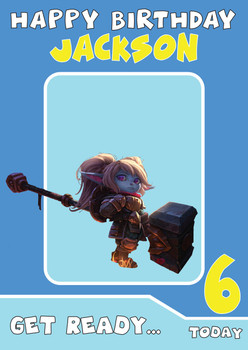 Poppy Render  Personalized Birthday Card