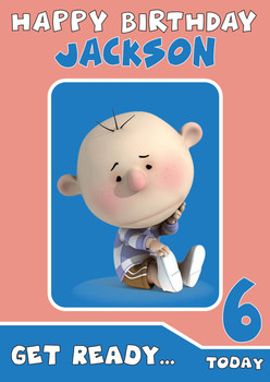 T Kid  Personalized Birthday Card