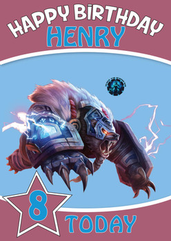 Volibear Runeguard  Personalized Birthday Card