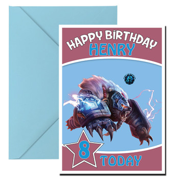 Volibear Runeguard  Personalized Birthday Card
