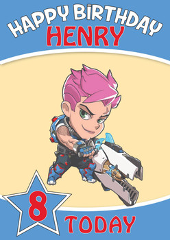 Zarya  Personalized Birthday Card Zarya  Personalized Birthday Card