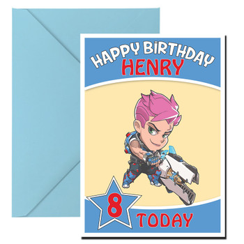 Zarya  Personalized Birthday Card Zarya  Personalized Birthday Card