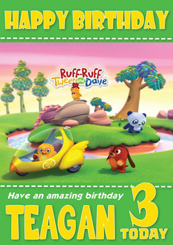 Ruff Ruff Tweet And Dave 10 Kidshows Birthday Card