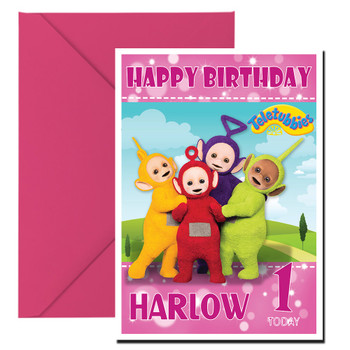 Teletubbies 1 Kidshows Birthday Card Teletubbies 1 Kidshows Birthday Card