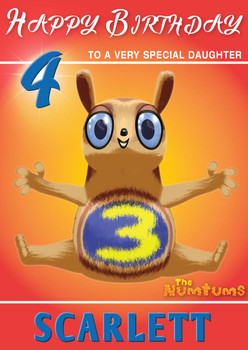 The Numtums 3 Kidshows Birthday Cards