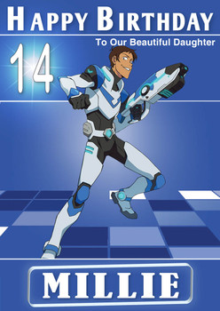 Voltron 4 Lance Kidshows Birthday Card