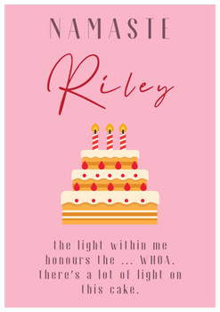 Cake Yoga Birthday Card Cake Yoga Birthday Card