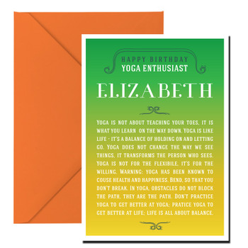 Meaning Of Yoga Birthday Card Meaning Of Yoga Birthday Card
