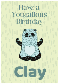 Yogalicious Yoga Birthday Card Yogalicious Yoga Birthday Card