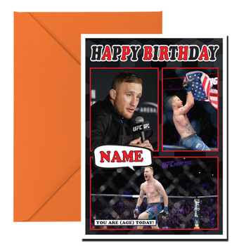 Justin Gaethje Mc1102 Birthday Card Justin Gaethje Mc1102 Birthday Card