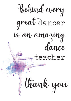 Amazing Dance Teacher Birthday Card Amazing Dance Teacher Birthday Card