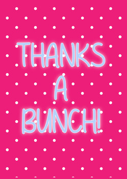 Naughty 265 Thanks A Bunch - Polka Dot Birthday Card Naughty 265 Thanks A Bunch - Polka Dot Birthday Card