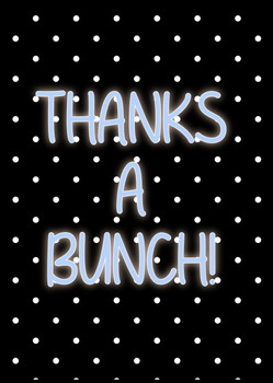 Naughty 265a Thanks A Bunch - Polka Dot Birthday Card Naughty 265a Thanks A Bunch - Polka Dot Birthday Card