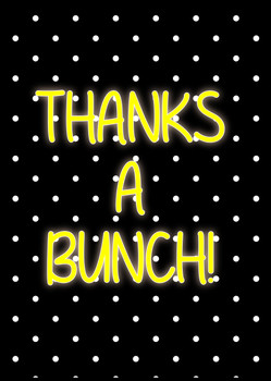 Naughty 265b Thanks A Bunch - Polka Dot Birthday Card