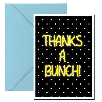 Naughty 265b Thanks A Bunch - Polka Dot Birthday Card