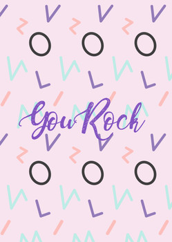 Naughty 330 You Rock - Orange - Leaf Range Birthday Card