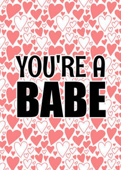 Naughty 337 You're A Babe Birthday Card Naughty 337 You're A Babe Birthday Card