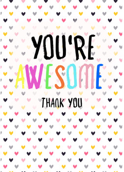 Naughty 354 You're Awesome - Thank You Birthday Card Naughty 354 You're Awesome - Thank You Birthday Card