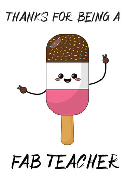 Thanks For Being A Fab Teacher Birthday Card Thanks For Being A Fab Teacher Birthday Card