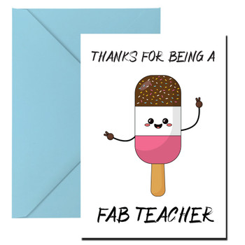 Thanks For Being A Fab Teacher Birthday Card Thanks For Being A Fab Teacher Birthday Card