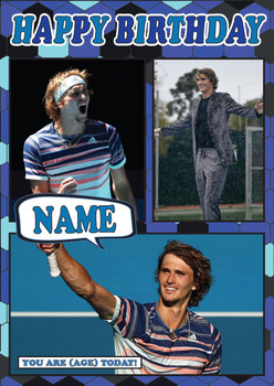 Alexander Zverev Mc1068 Birthday Card Alexander Zverev Mc1068 Birthday Card