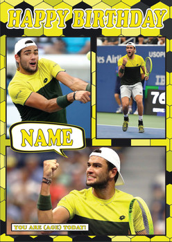 Matteo Berrettini Mc1078 Birthday Card