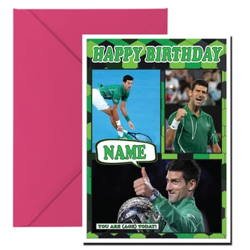 Novak Djokovic Mc1061 Birthday Card