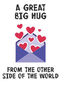 A Great Big Hug From The Other Side Of The World Birthday Card A Great Big Hug From The Other Side Of The World Birthday Card