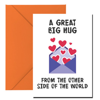 A Great Big Hug From The Other Side Of The World Birthday Card A Great Big Hug From The Other Side Of The World Birthday Card