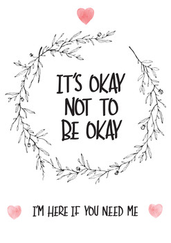Its Okay Not To Be Okay Birthday Card Its Okay Not To Be Okay Birthday Card