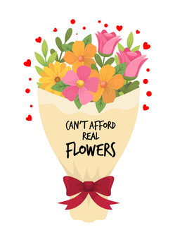 Naughty 58a Can't Afford Real Flowers Birthday Card Naughty 58a Can't Afford Real Flowers Birthday Card