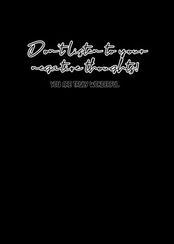 Naughty 91a Don't Listen To Your Negative Thoughts! You Are Truly Wonderful Birthday Card Naughty 91a Don't Listen To Your Negative Thoughts! You Are Truly Wonderful Birthday Card