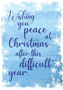 Wishing You Peace At Christmas After This Difficult Year Birthday Card