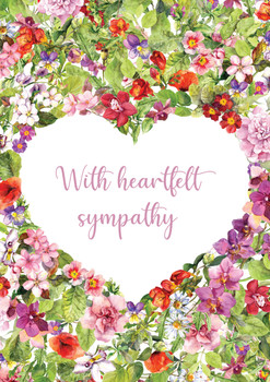 With Heartfelt Sympathy Birthday Card With Heartfelt Sympathy Birthday Card