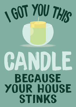 I Got You This Candle Because Your House Stinks Birthday Card