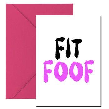Naughty 103 Fit Foof Birthday Card