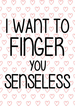 Naughty 175 I Want To Finger You Senseless Birthday Card Naughty 175 I Want To Finger You Senseless Birthday Card