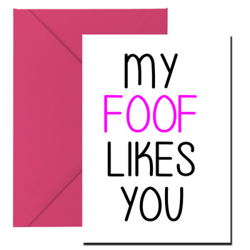 Naughty 213 My Foof Likes You Birthday Card Naughty 213 My Foof Likes You Birthday Card