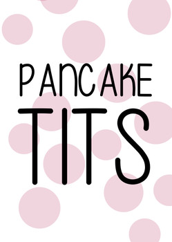 Naughty 225 Pancake Tits Birthday Card Naughty 225 Pancake Tits Birthday Card