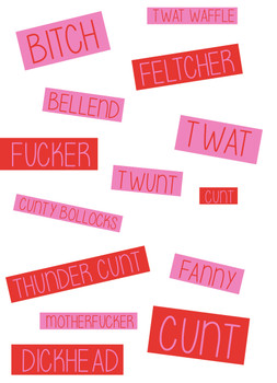 Naughty 254 Sweary Multi (Pink) Birthday Card