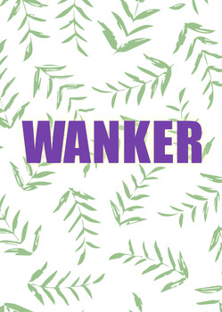 Naughty 300a Wanker - Purple - Leaf Range Birthday Card