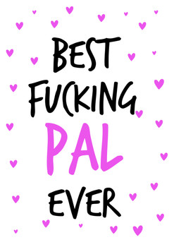 Naughty 39 Best Fucking Pal Ever Birthday Card