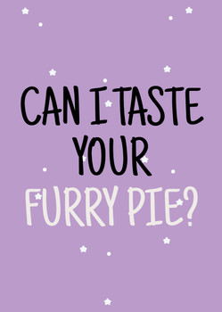 Naughty 421 Can I Taste Your Furry Pie  Birthday Card Naughty 421 Can I Taste Your Furry Pie  Birthday Card