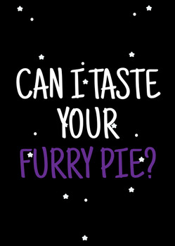 Naughty 421a Can I Taste Your Furry Pie  Birthday Card Naughty 421a Can I Taste Your Furry Pie  Birthday Card