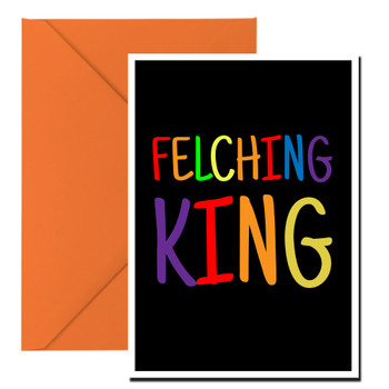 Naughty 433a Felching King Birthday Card