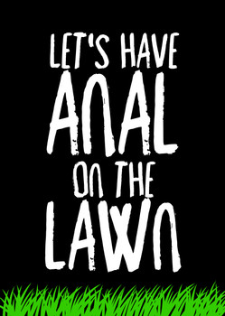 Naughty 489a Let's Have Anal On The Lawn Birthday Card
