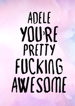 Naughty 5 Name You're Pretty Fucking Awesome Birthday Card